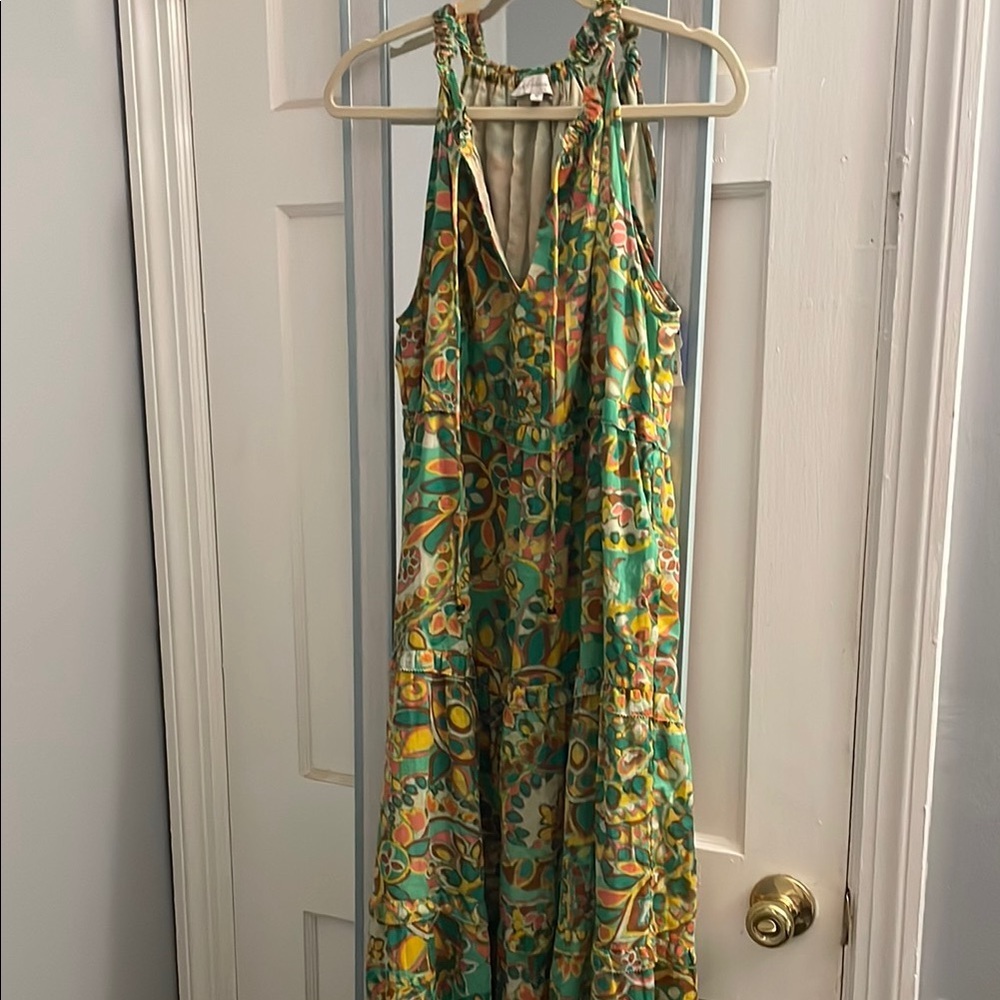 House of Harlow 1960 Green and Yellow Halter Sundress NEVER WORN, LOVE!! - Picture 2 of 8